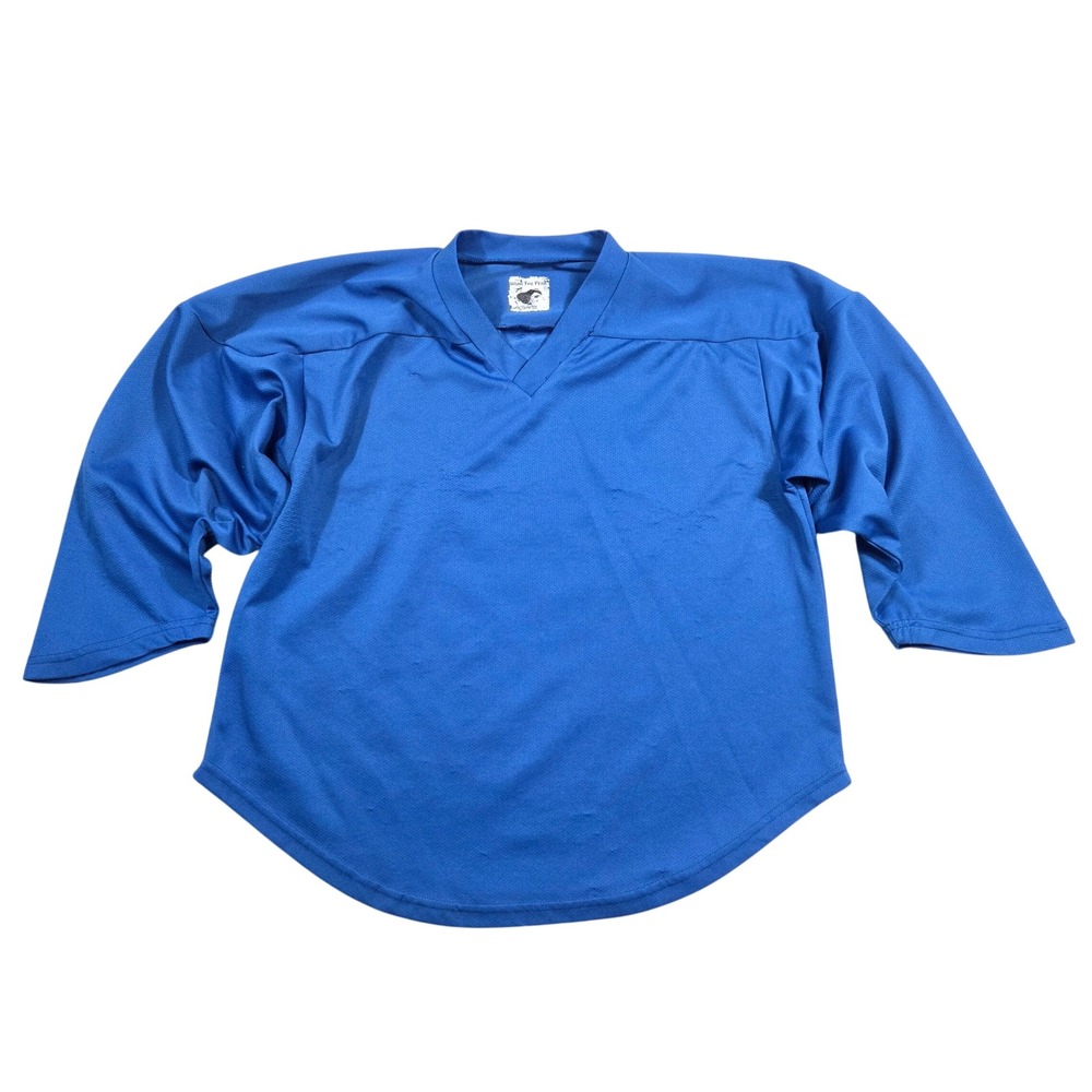 Wear The Pear Royal Blue Mesh Hockey Practice Jersey Mens‎ Size YS/YM V-Neck